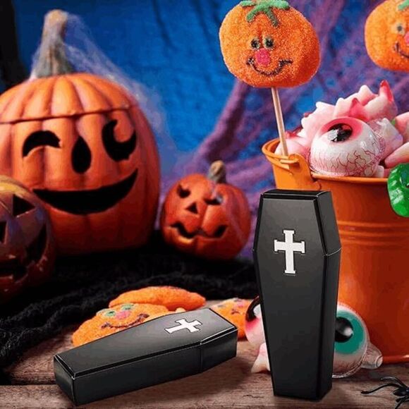 ⚰️12pcs Set Halloween Goth Coffin Casket Party Favor Treat Boxes Black Cardboard - Picture 13 of 13